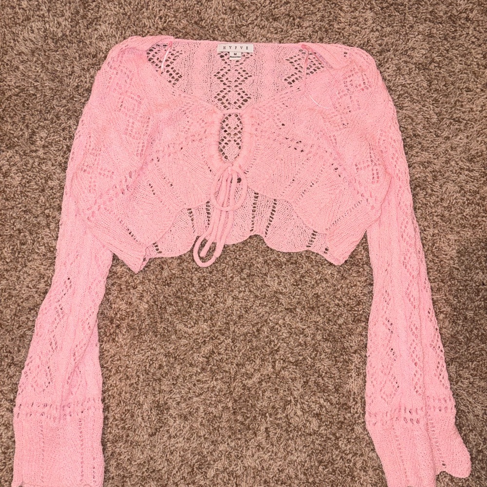 HYFVE Soft Pink Lace Blouse cropped